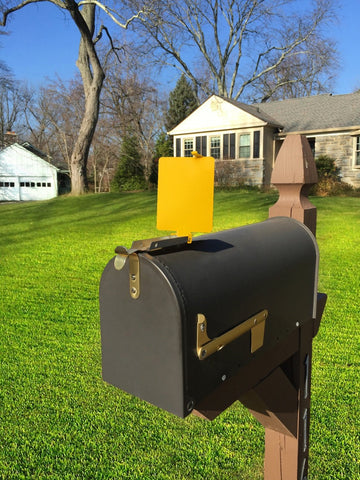 Mail Time! Yellow Mailbox Alert Flag for Long Driveways