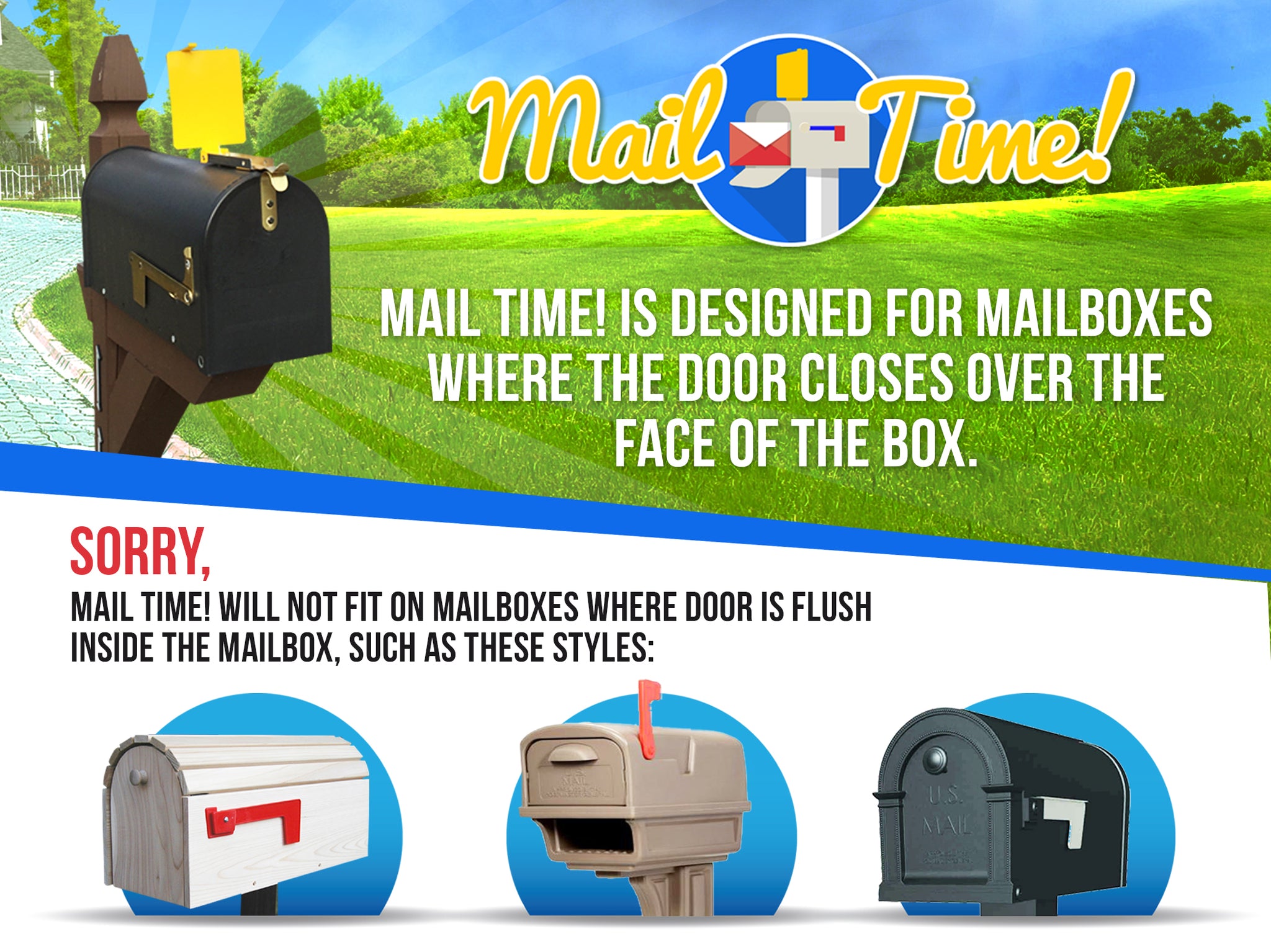 Mail Time! Yellow Mailbox Alert Flag